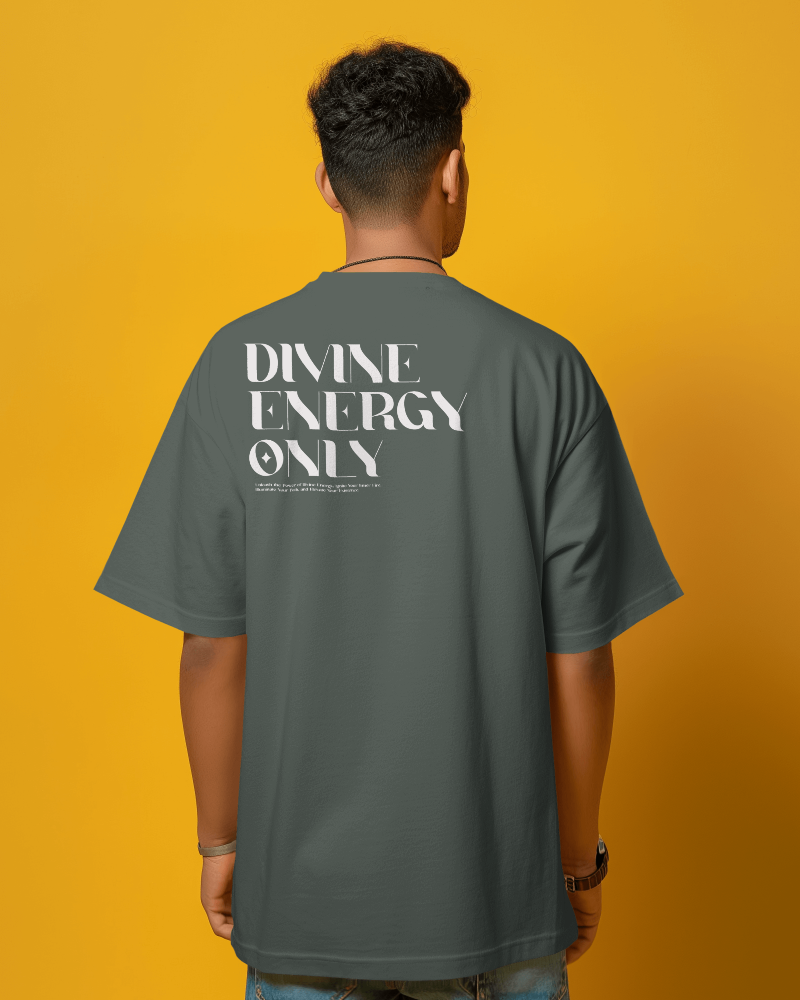 Divine Energy - Oversized Olive Green T-shirt Dark Edition | Unisex