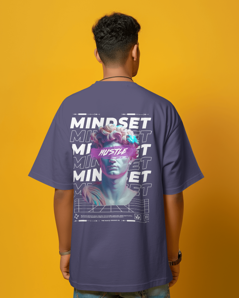 Hustle Mindset - Oversized Purple T-shirt | Unisex