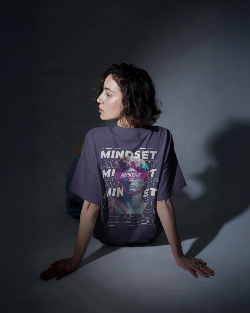 Hustle Mindset - Oversized Purple T-shirt | Unisex