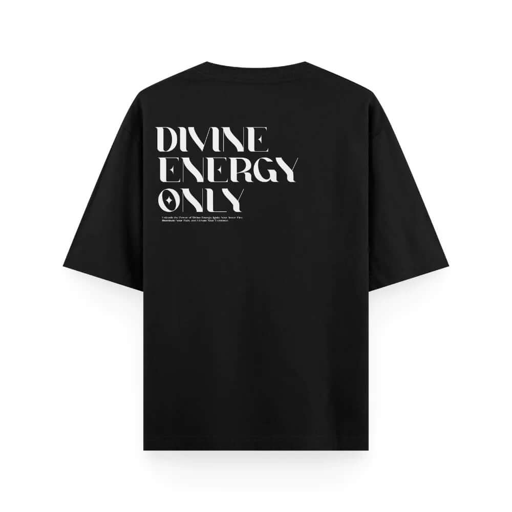 Divine Energy Only Print Black Front