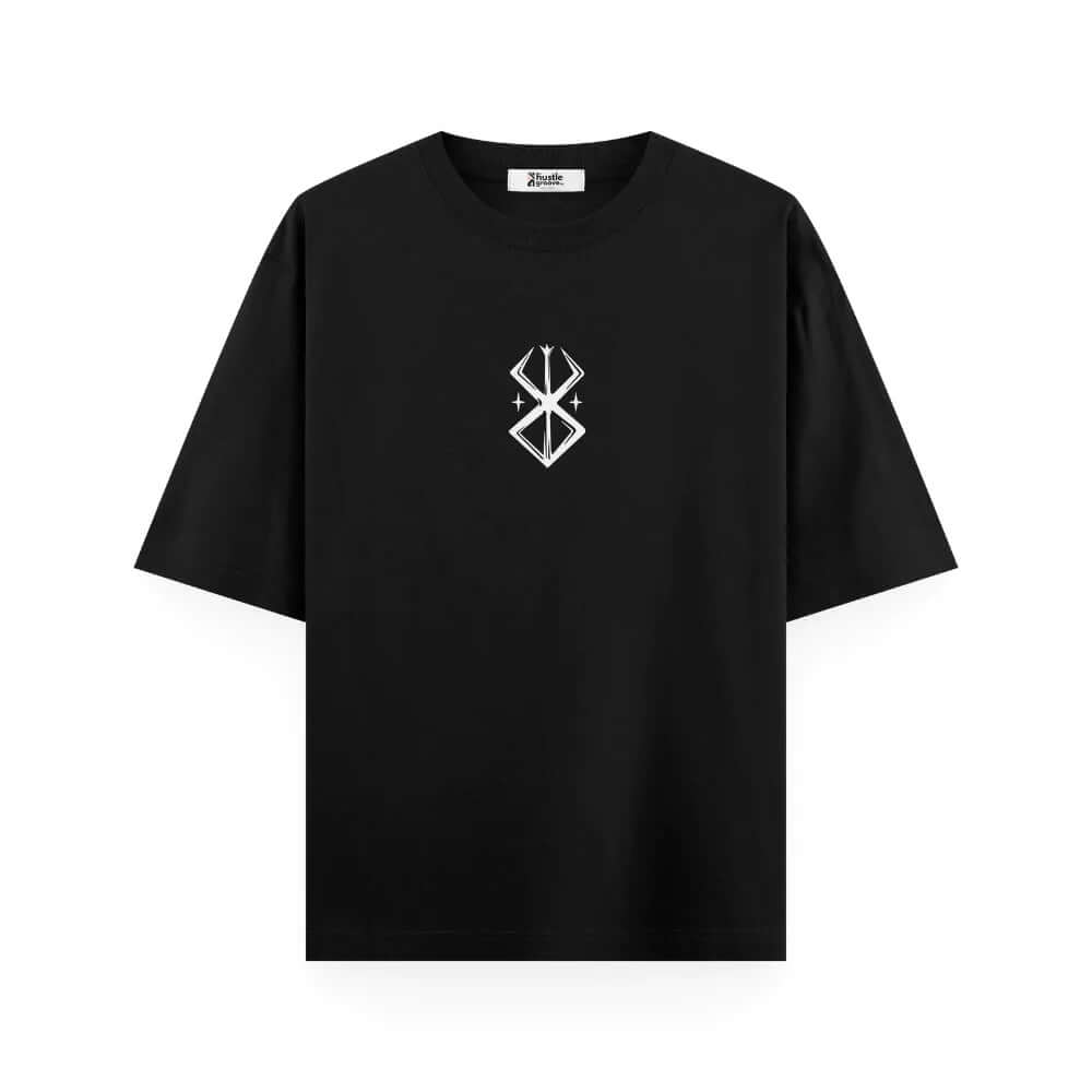 Black T-Shirt Front Print 