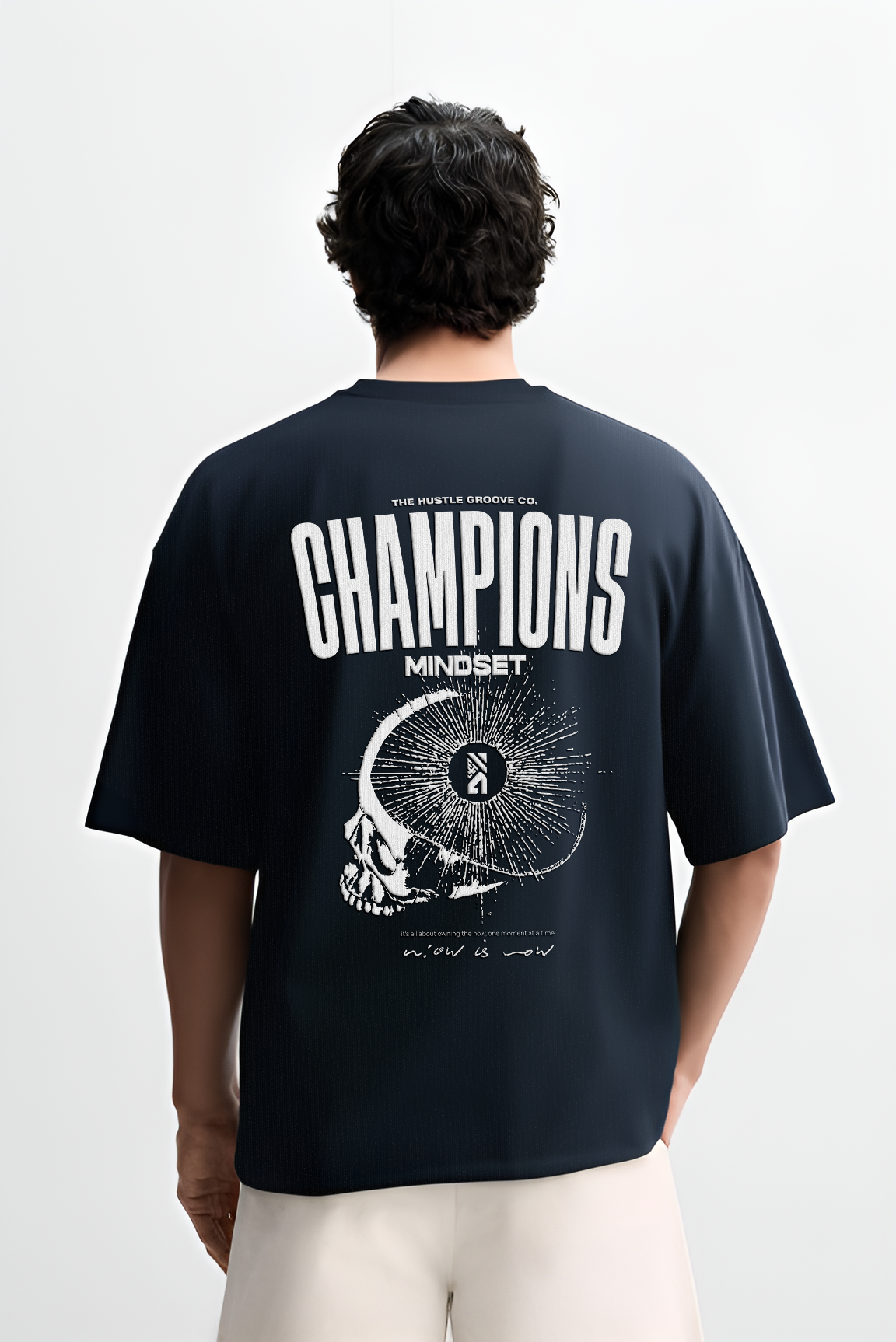 CHAMPIONS MINDSET OVERSIZED TSHIRT - NAVY BLUE