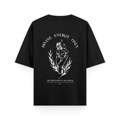 Divine Energy Only Black Back  T-Shirt