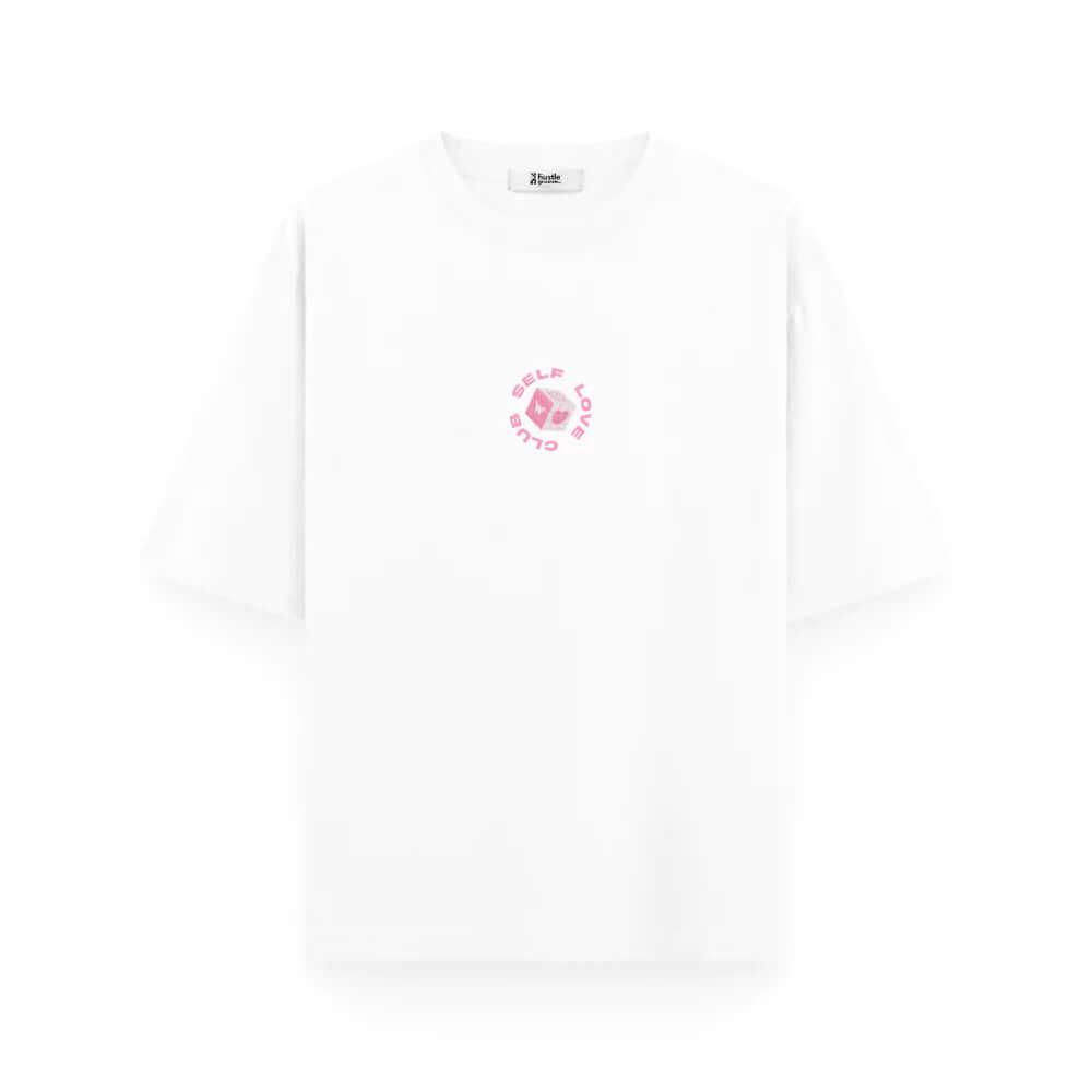 Self Love Club Print White T-Shirt