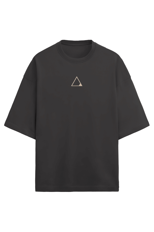 Kinya - Black French Terry Oversized T-Shirt - Unisex