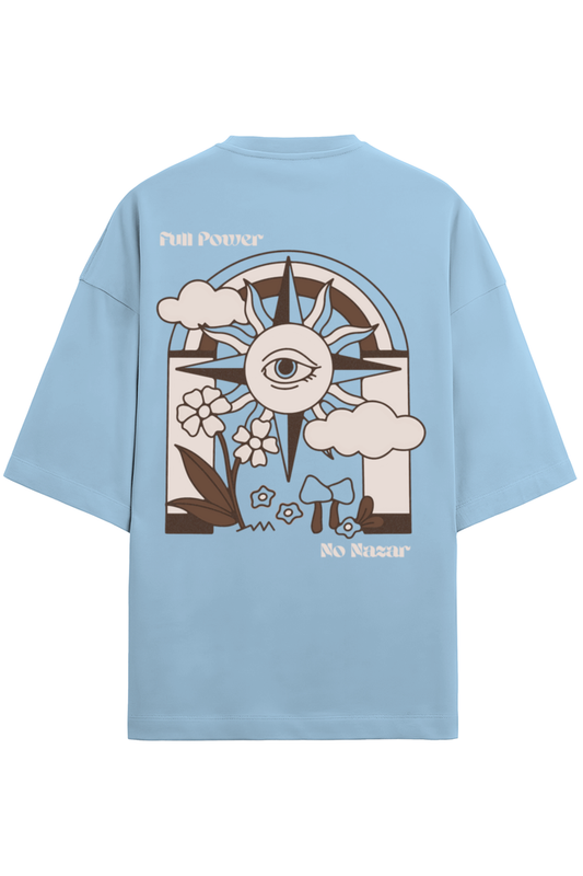   THGC x LIFTR NO NAZAR FULL POWER TSHIRT - BABY BLUE