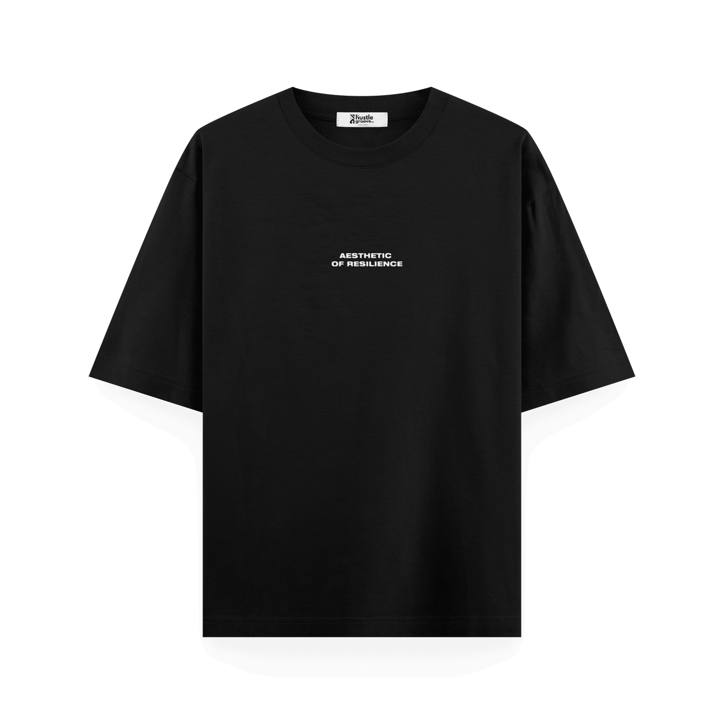 Black AOR Front Oversized T-Shirt
