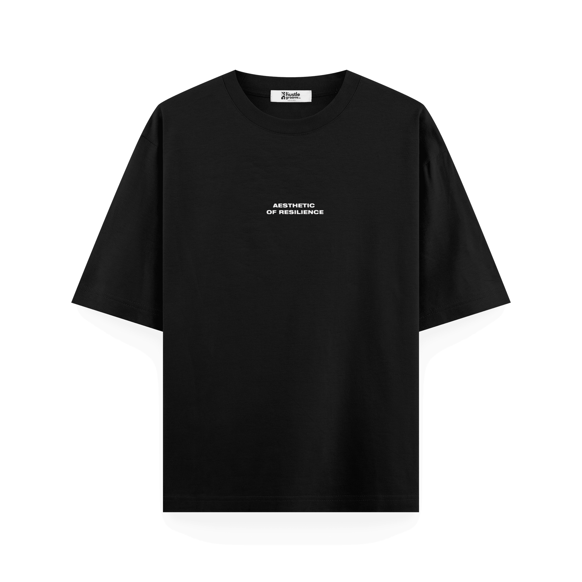 Black AOR Front Oversized T-Shirt
