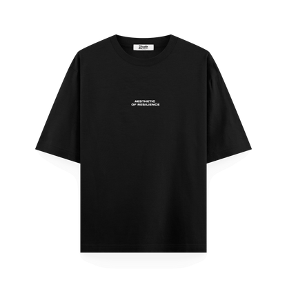 Black AOR Front Oversized T-Shirt
