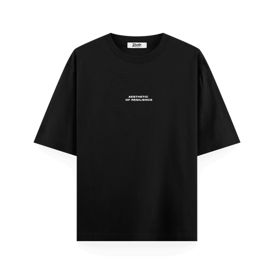 Black AOR Front Oversized T-Shirt
