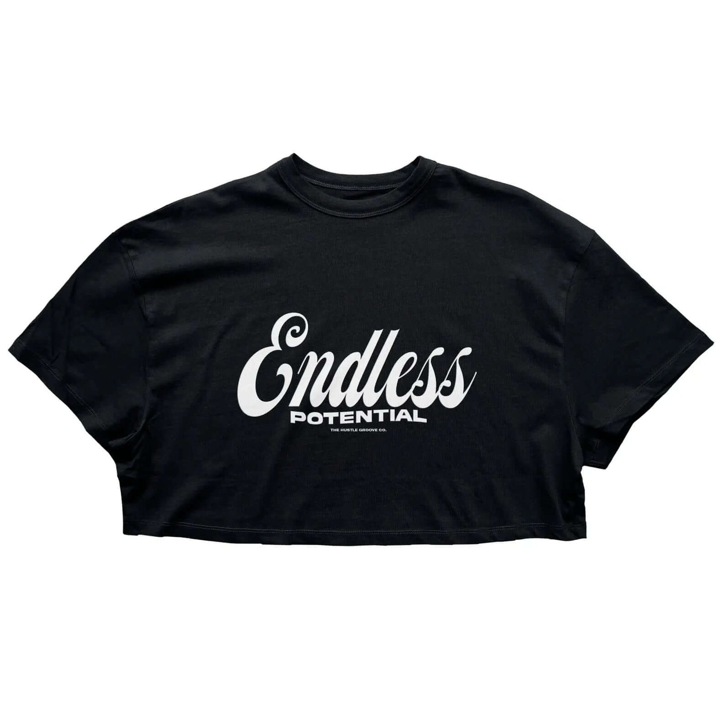 ENDLESS POTENTIAL -PUFF- WOMENS CROP TOP BLACK