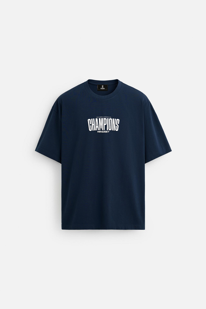 CHAMPIONS MINDSET OVERSIZED TSHIRT - NAVY BLUE