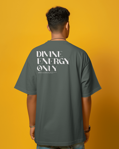 Divine Energy - Oversized Olive Green T-shirt Dark Edition | Unisex
