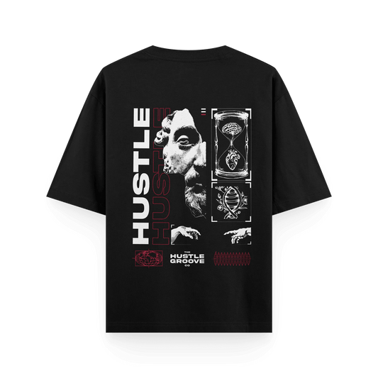 Hustle Original back Oversized T-Shirt Mockup