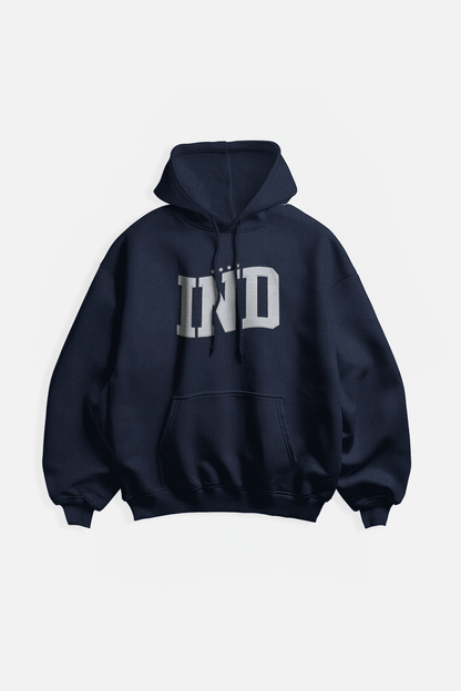 INDIA CHAMPIONS EMBROIDERY OVERSIZE HOODIE - NAVY BLUE