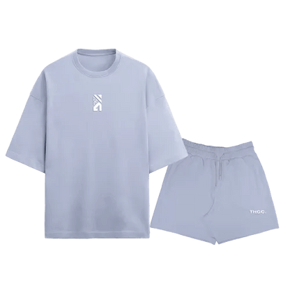 THGC ORIGINAL- HEAVY S/S UNISEX CO-ORD SET LAVENDER