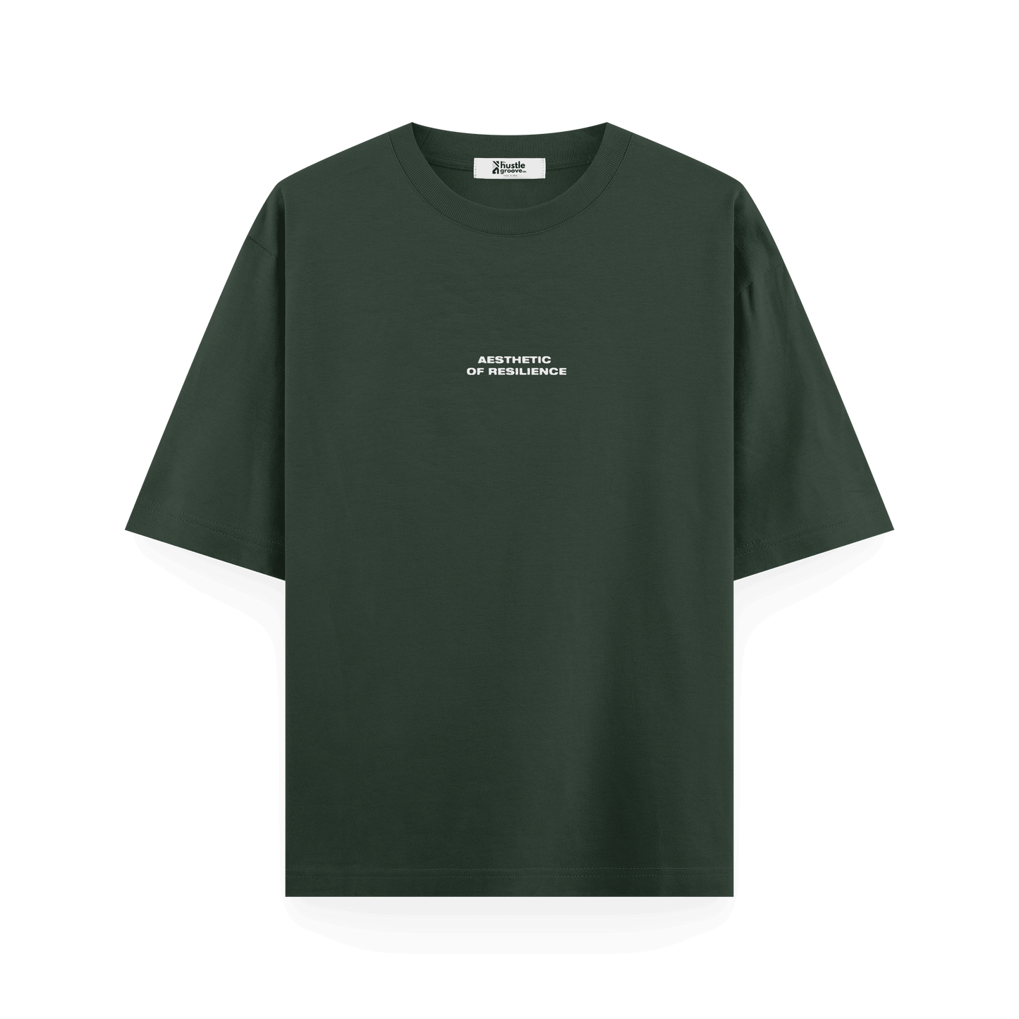 OliveGreen AOR-Front-Oversized-T-Shirt