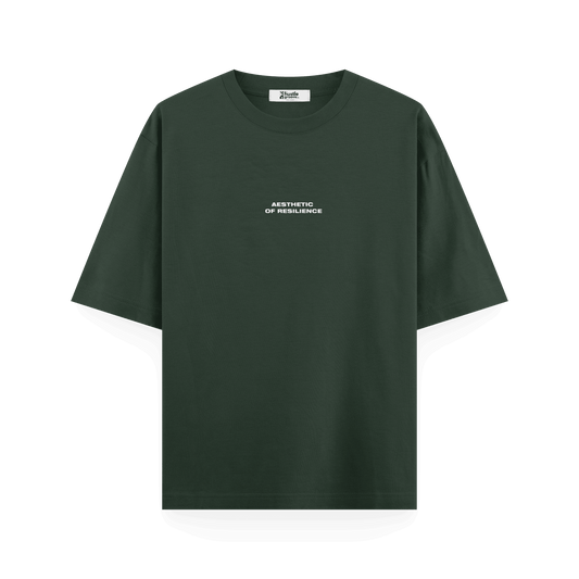 OliveGreen AOR-Front-Oversized-T-Shirt