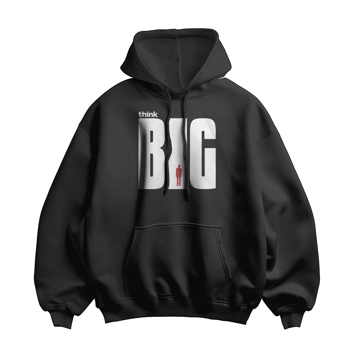 Hustle Think Big Black Hoddie 