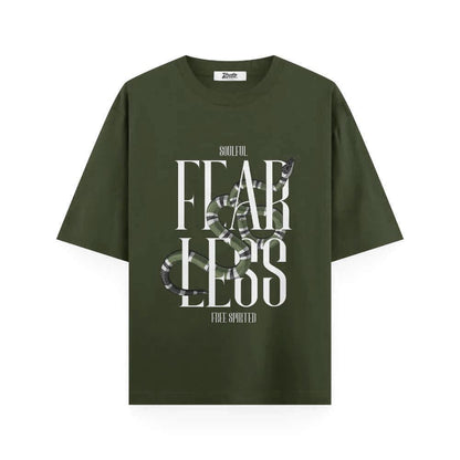 Buy Relaxed Fit Oversized Graphic Olive Green Tshirt