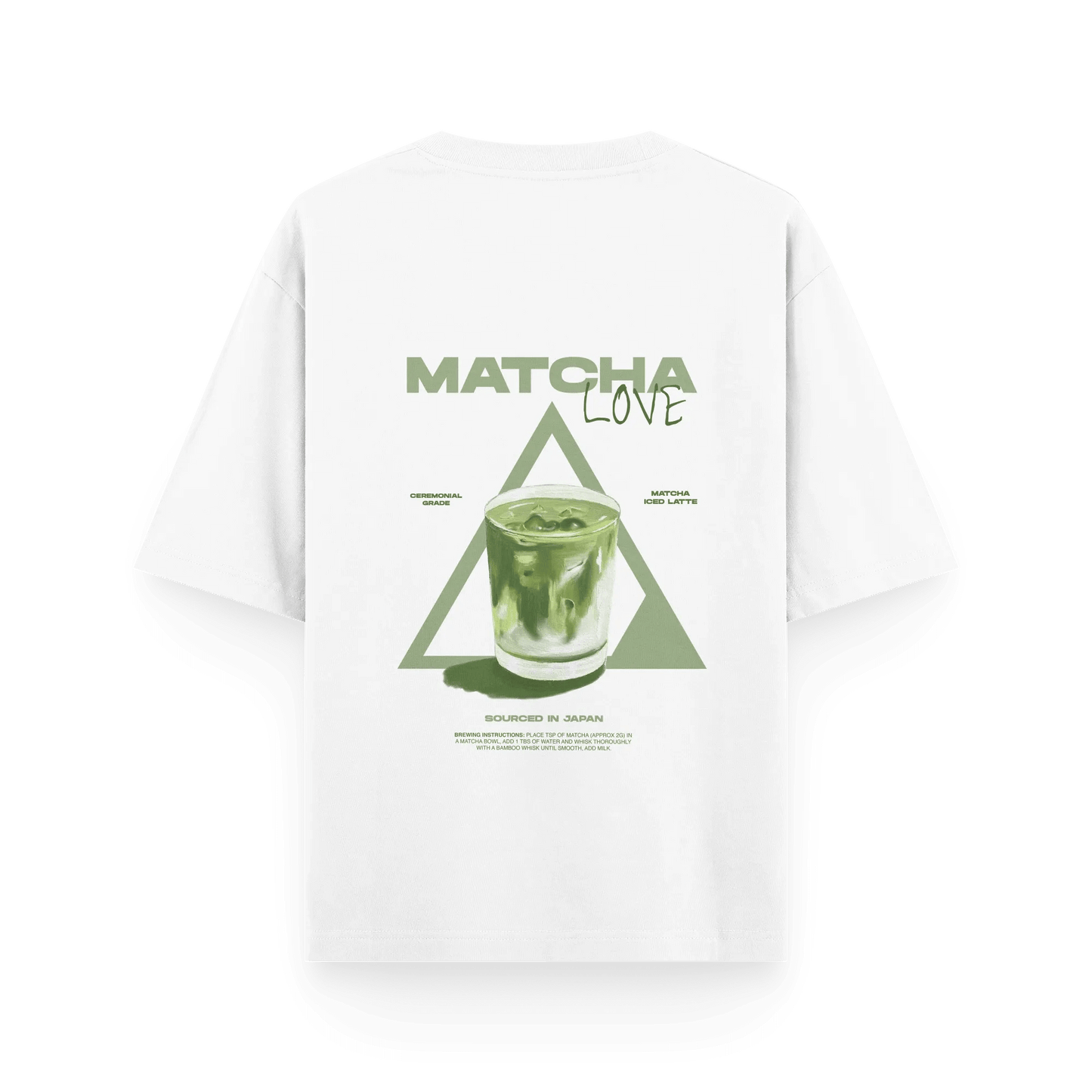 KINYA-MATCHA LOVE WHITE UNISEX T-SHIRT