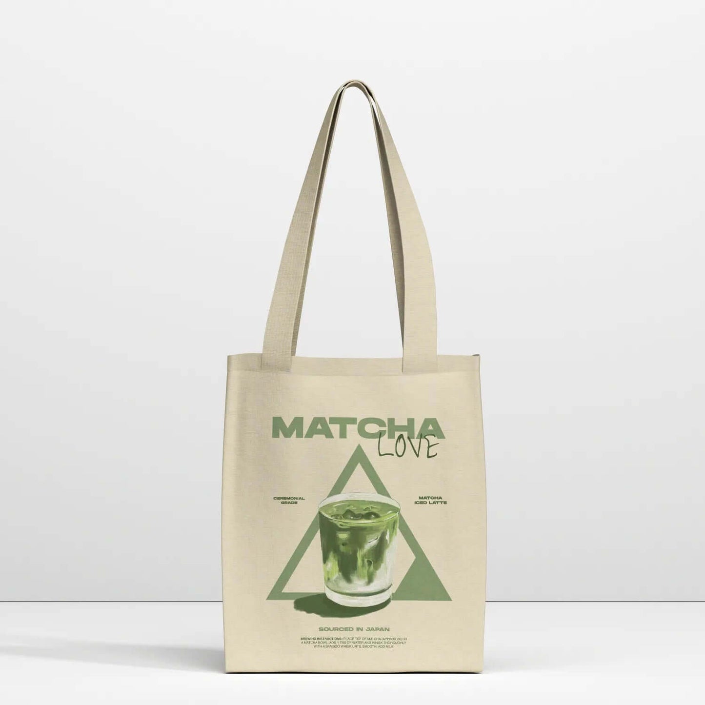 KINYA MATCHA LOVE ZIPPER TOTE