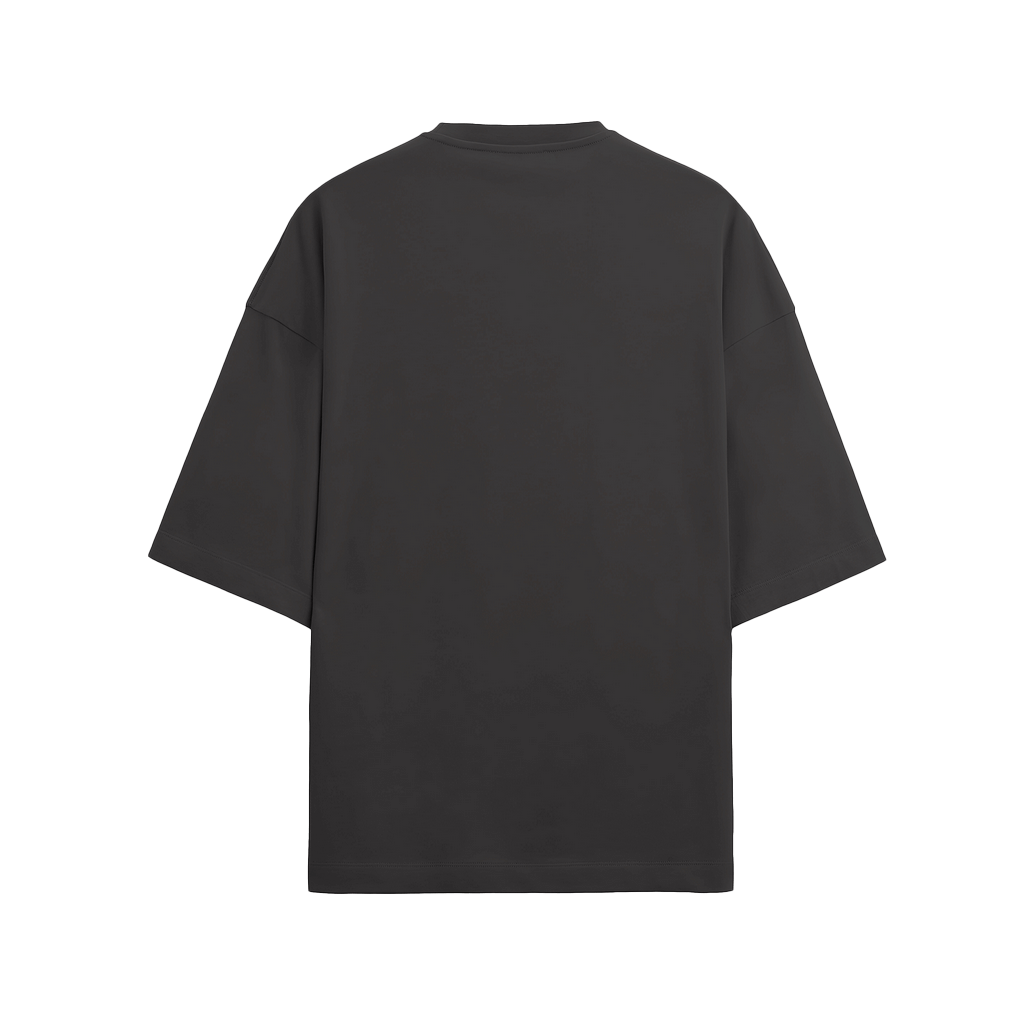 Kinya - Black French Terry Oversized T-Shirt - Unisex