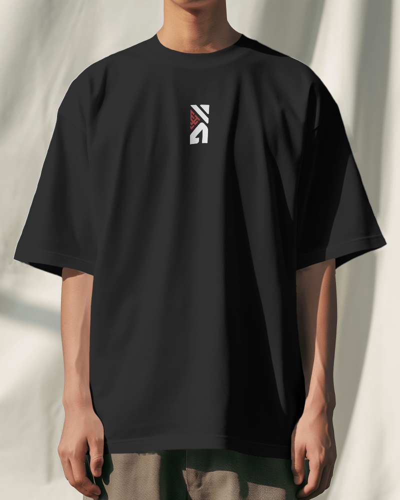 THGC ORIGINALS - HEAVY BLACK TEE WITH COLOR EMBROIDERY LOGO