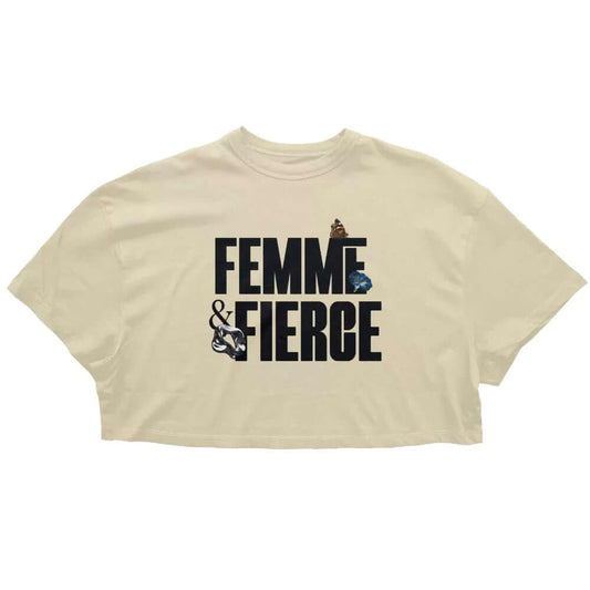 Femme & Fierce - Women Crop Top - Beige