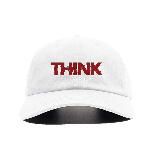 Think Embroidery Baseball White Cap